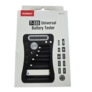 Tenergy T-333 Universal Battery Tester AA/AAA/C/D/9V/CR123A/CR2/CRV3/2CR5/CRP2